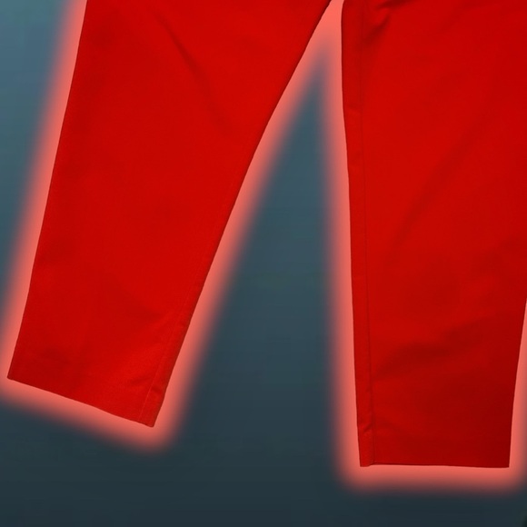 NWOT Calvin Klein ‘Women’s Zip-Detail Ankle Pants’ in Tomato Red / Orange 16 - Picture 7 of 9